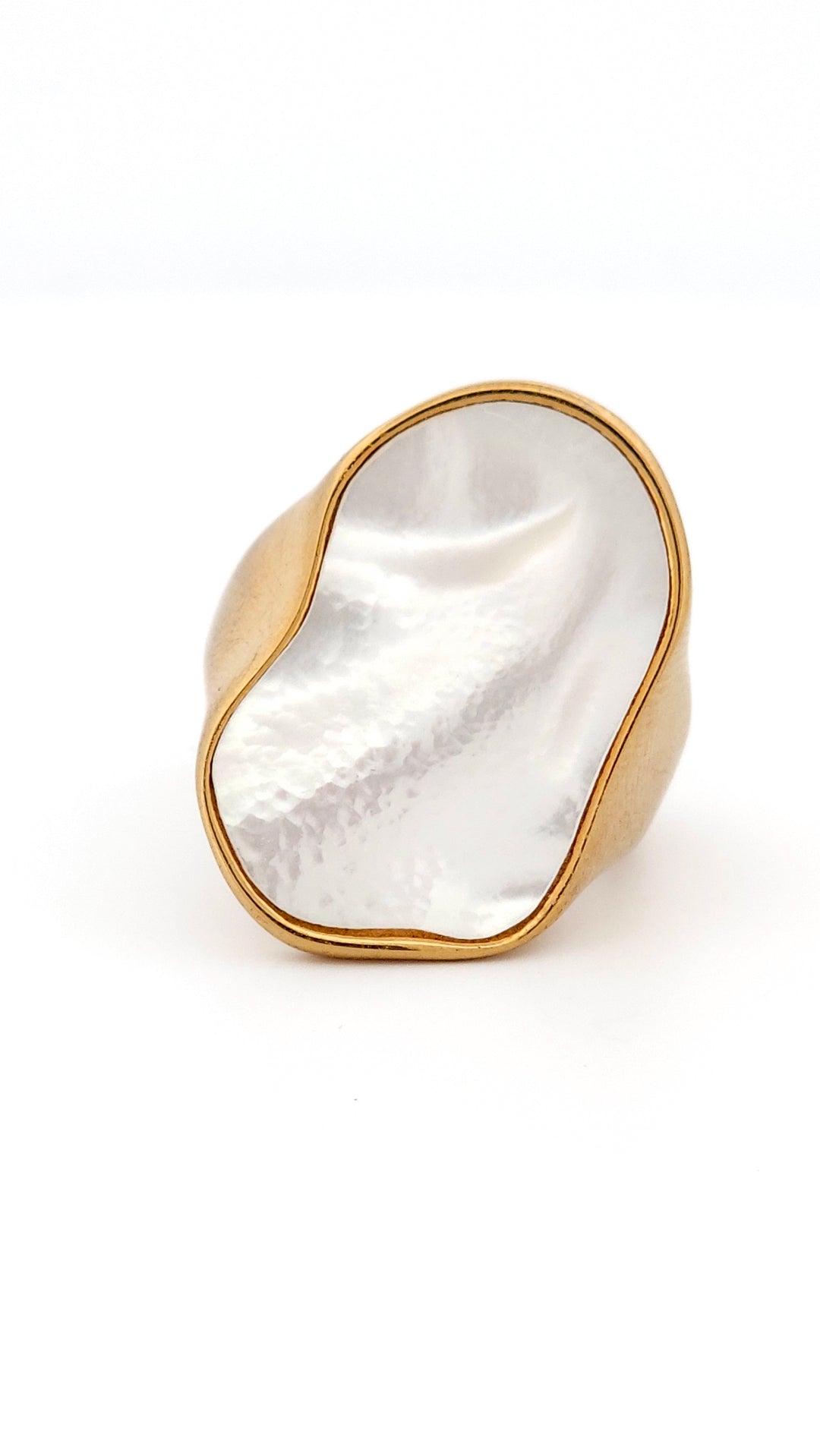 Abstract Mother of Pearl Ring