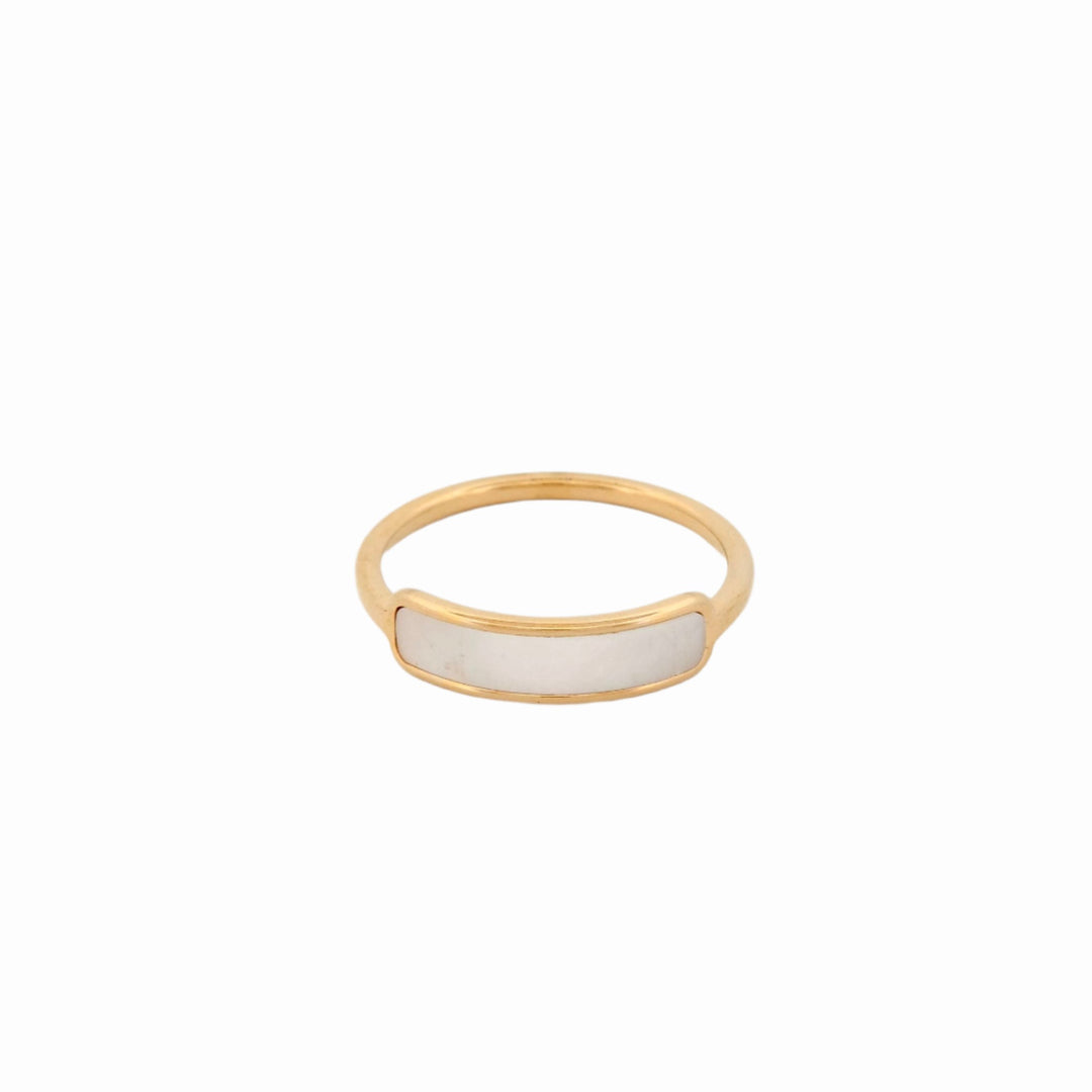 Dainty Gold and Mother of Pearl Ring