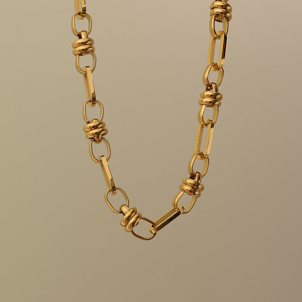 Chunky Gold Link Statement Necklace