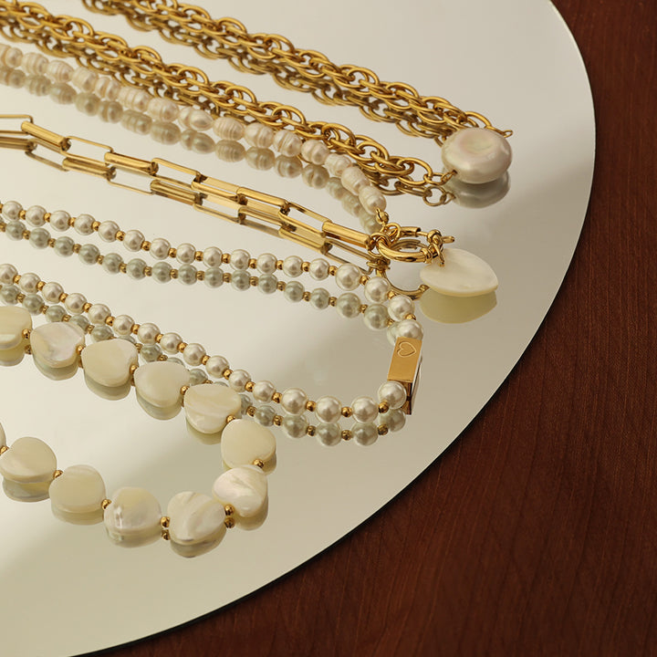 Baroque Pearl Chain Necklace