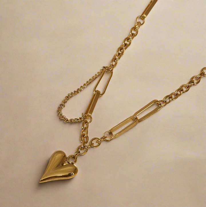 Golden Love Link Necklace