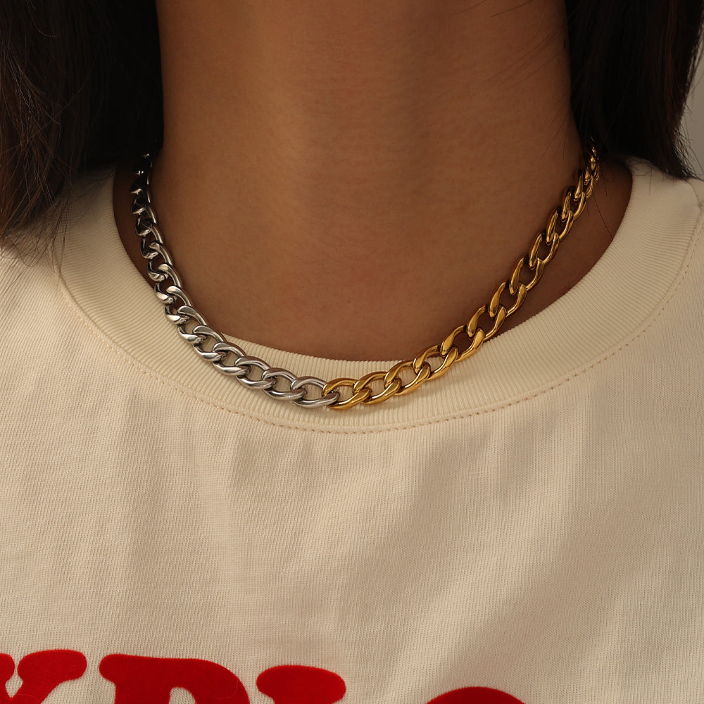 Two-Tone Cuban Link Necklace