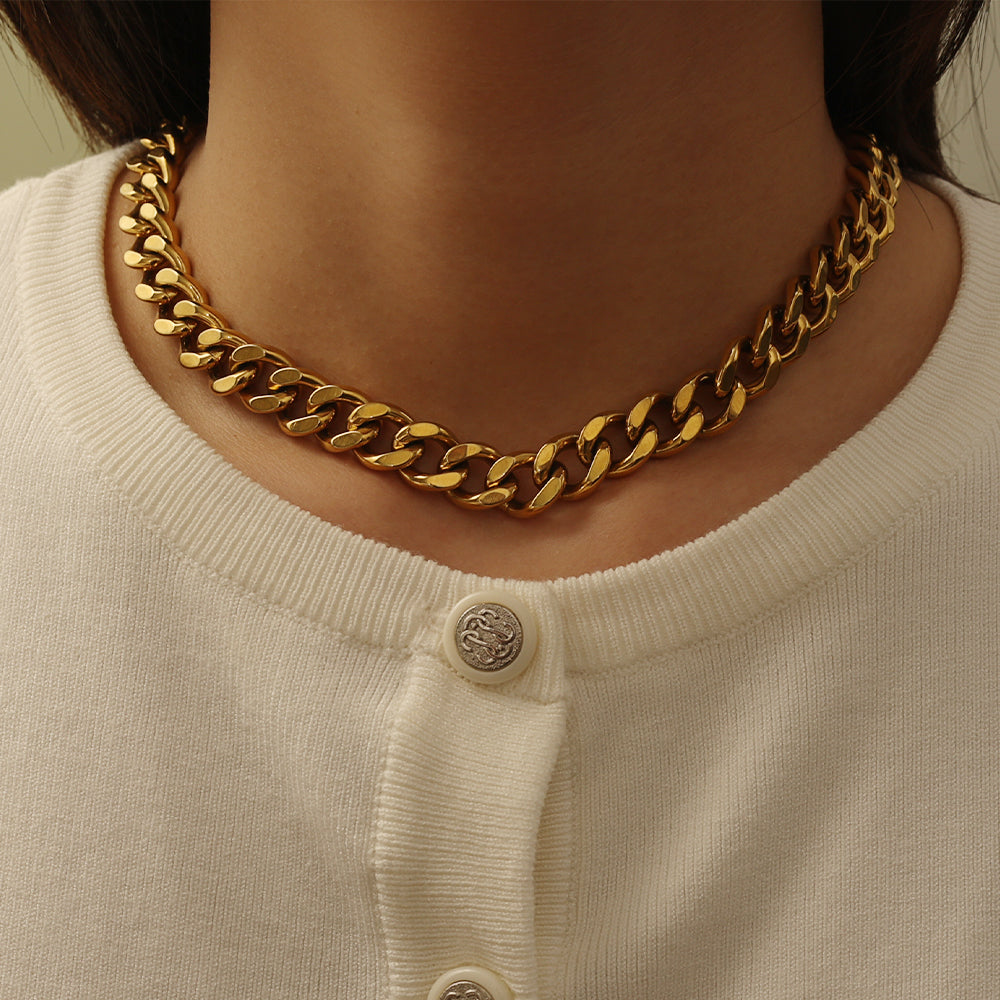 Bold Cuban Link Gold Chain Necklace