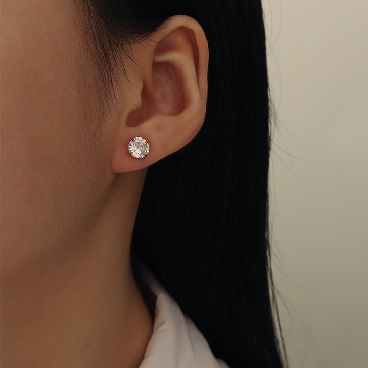 24/7 Ball-Back CZ Stud Earrings