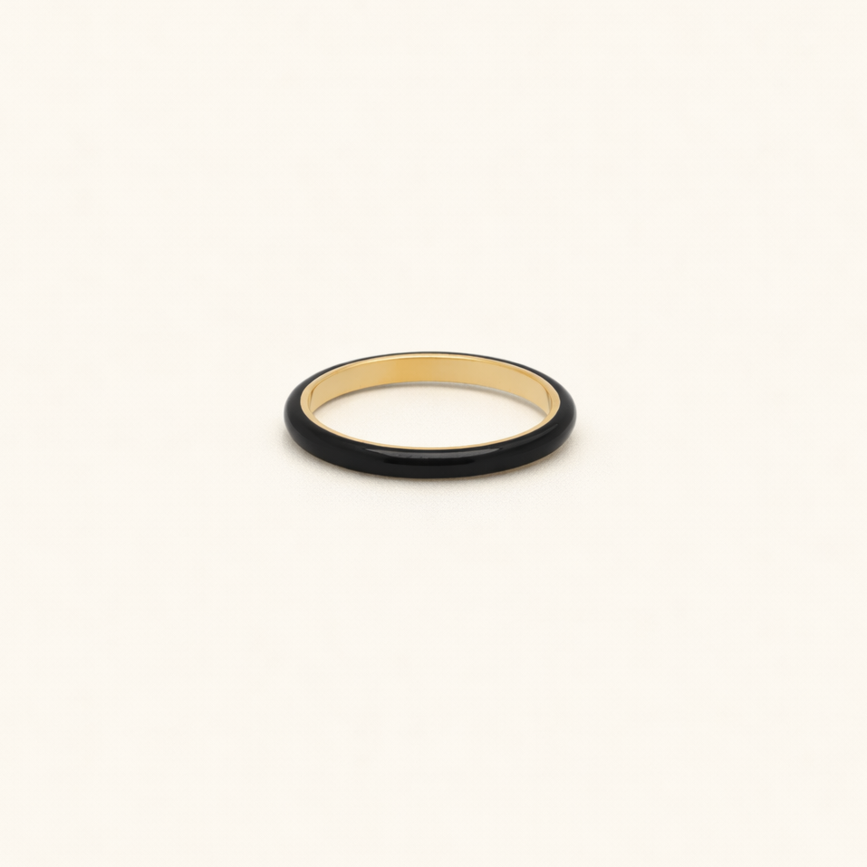 Thin black ring on a white background