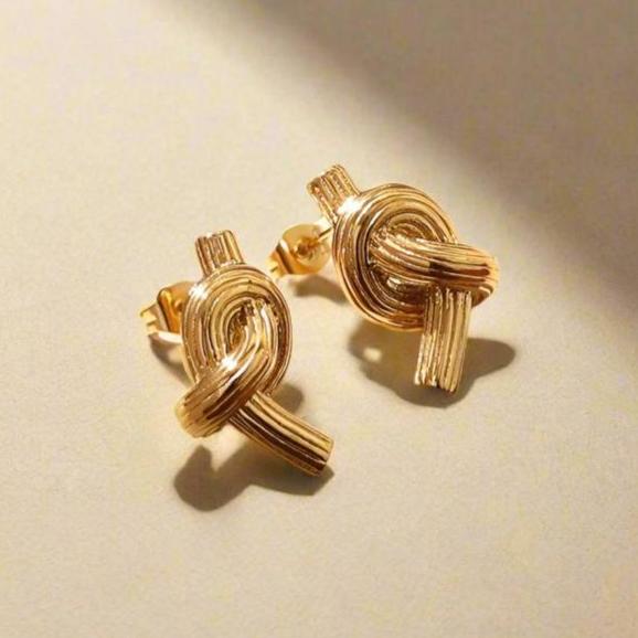 Golden Knot Earrings