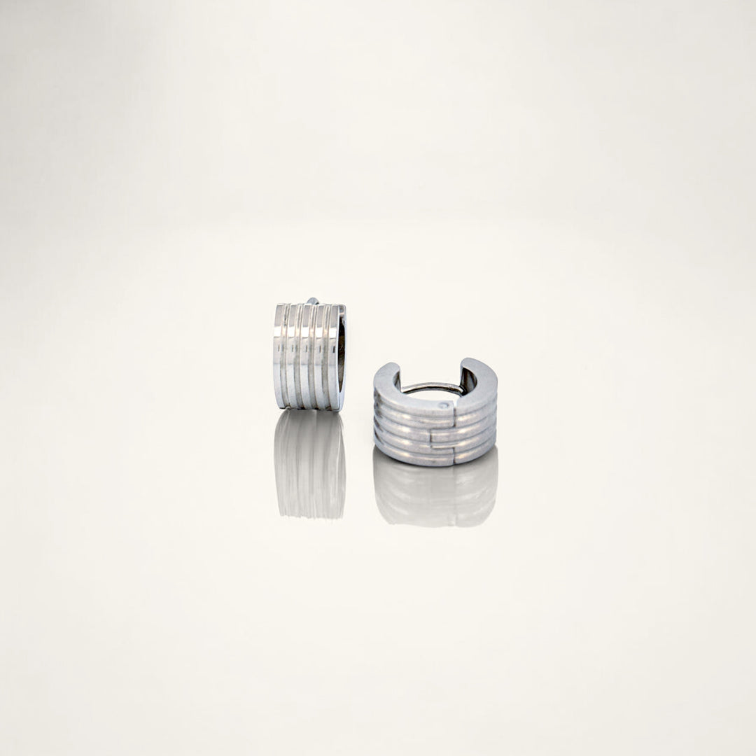 Ribbed Everyday Huggie Earrings