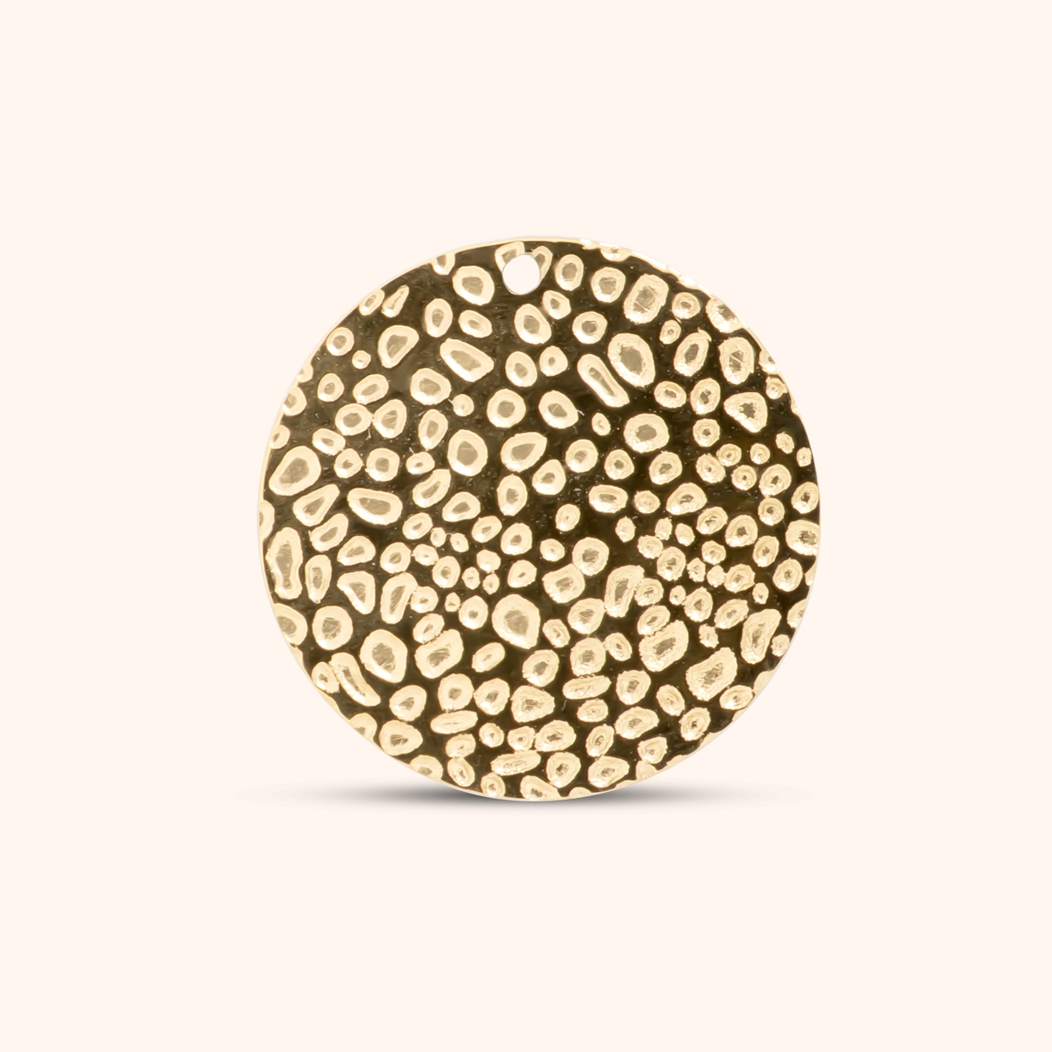 Disk Pebbles Pebble Disc Charm | Tarnish-Free PVD Coated