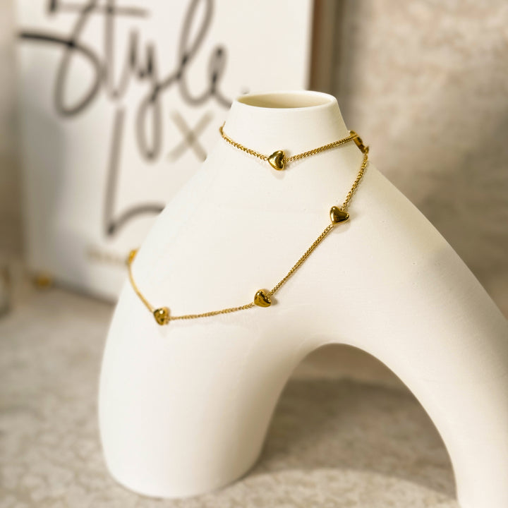 Dainty Heart Gold Chain Necklace