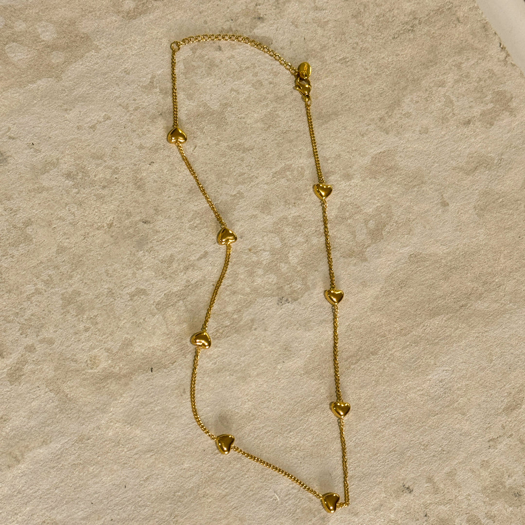 Dainty Heart Gold Chain Necklace