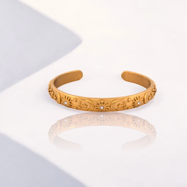 Celestial Gold Cuff Bracelet