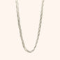 twisted herringbone chain necklace, adding a touch of sophistication and modern style