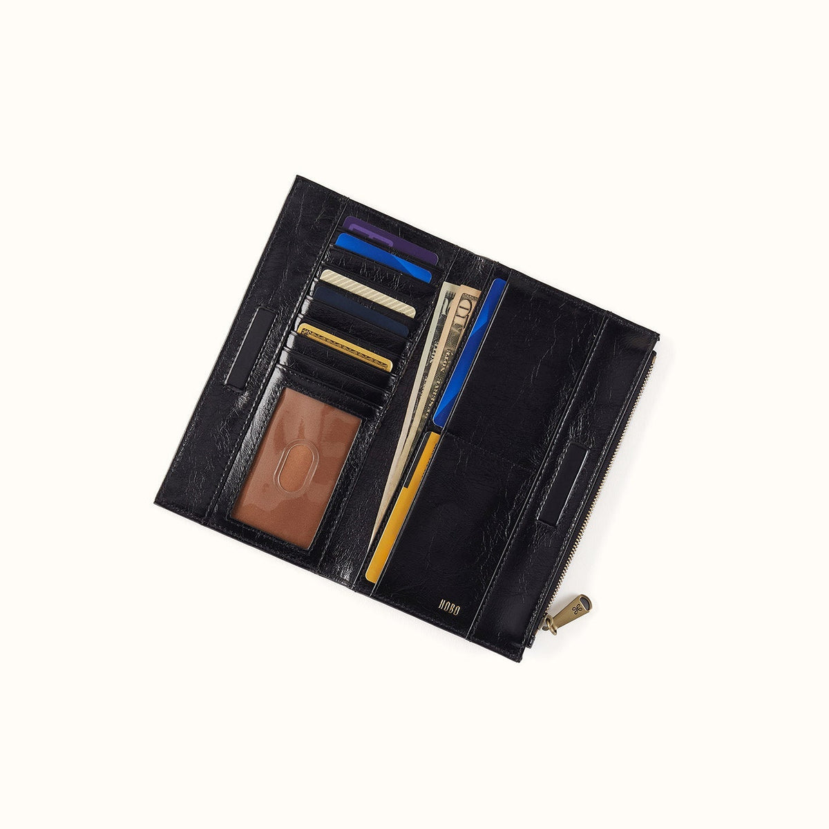 JILL LARGE BIFOLD WALLET VI-BL