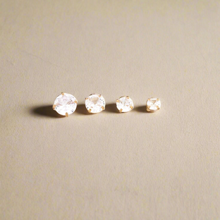 24/7 Ball-Back CZ Stud Earrings