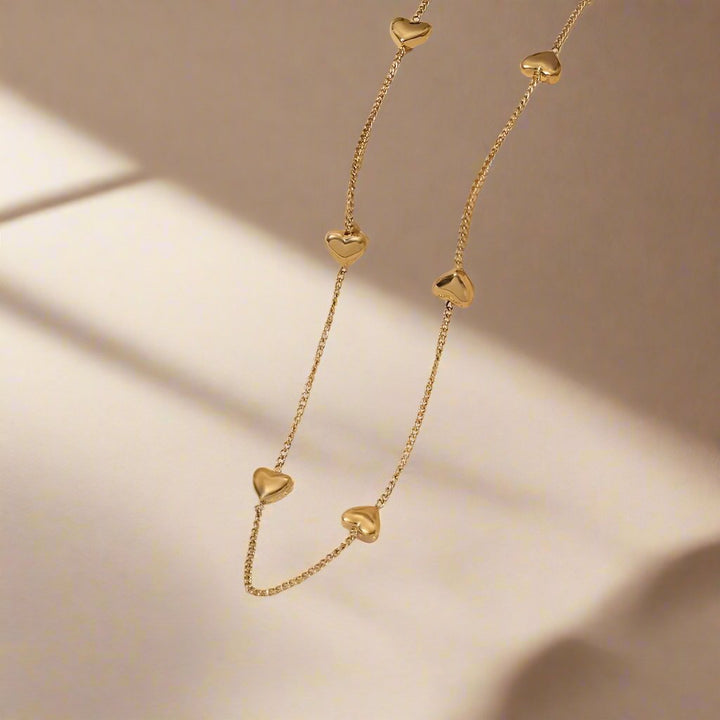 Dainty Heart Gold Chain Necklace